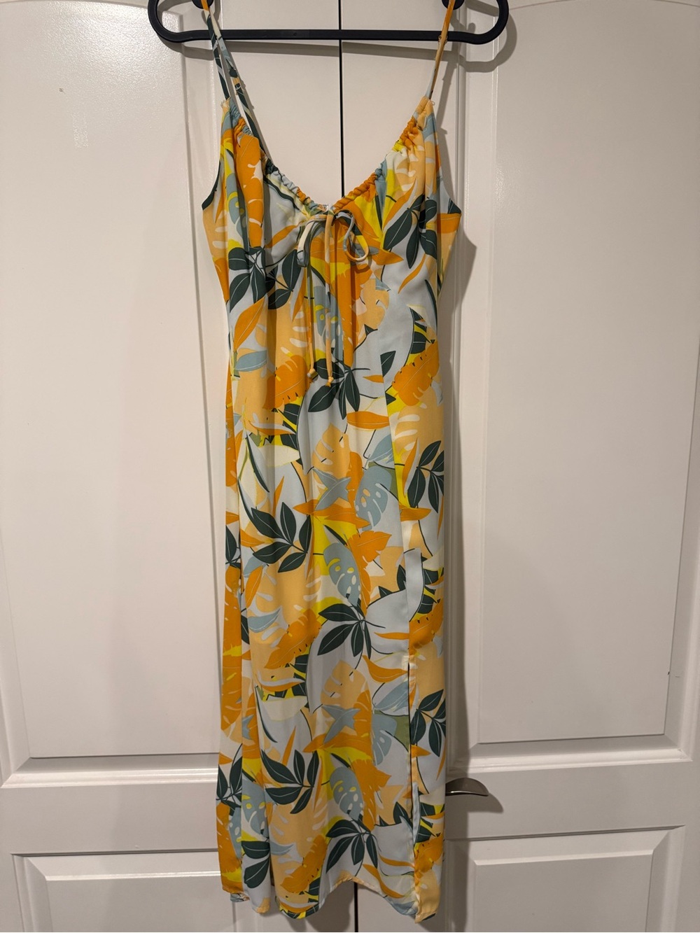 Yellow Tropical Print Slip Dress from Nordstroms